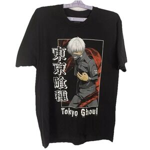 Tokyo‎ Ghoul Anime Funimation Exclusive Black Graphic Tshirt Size M Gamer Skater